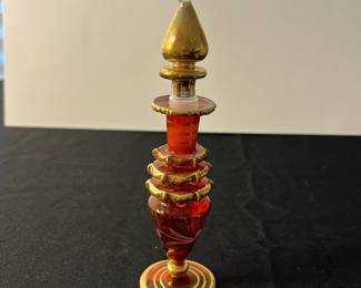 M74 - $15. Egyptian Glass Pefume Bottle. 