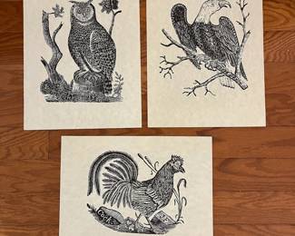 M125 - $100. Set of 6 First Edition *1967 reproductions* from Jonathan Fisher. Never framed - stored in the original shipping envelope. Each is 11" x 13.75"