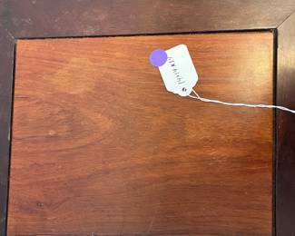 M45 - $300 PAIR of Chinese Rosewood Tables. Each measures 14" square x 14" tall. Both sturdy with some surface scratches. 