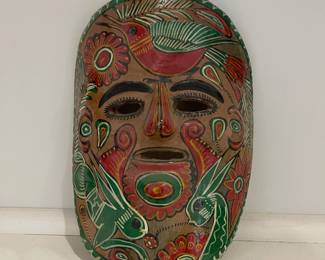 K8 - $25. Mexican Clay Mask. Measures 6" wide x 8" tall. 