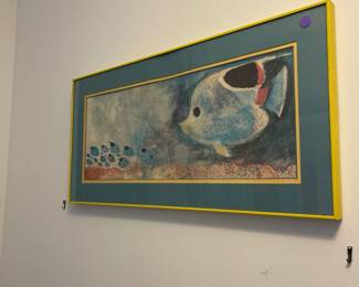 M38 - $40. Fish Illustration by Brian Wildsmith. Measures 26" x 13" tall. 