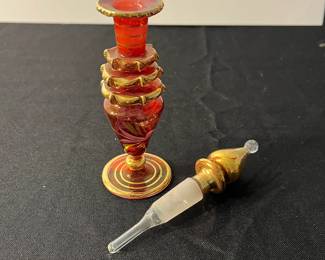 M74 - $15. Egyptian Glass Pefume Bottle. 