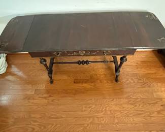 M107 - $195. Antique Drop Leaf Writing Desk. 