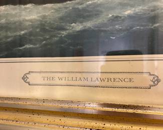 M35 - $30. "The William Lawrence" framed print. Measures 29" wide x 21" tall. 