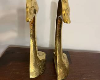 M140 - $200 PAIR of LARGE Goose doorstop / bookends. Measures 12.5"tall  x 6.5" wide. 