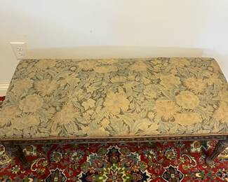 M4 - $40. Wooden Stool needs reupholstered. Measures 43" long x 18" deep x 18" tall. Solid wooden frame that needs to be reupholstered. 