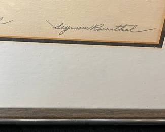 K80 - $35. Seymour Rosenthal Etching. Measures 19" x 22". "Elder with Torah" signed & numbered. 