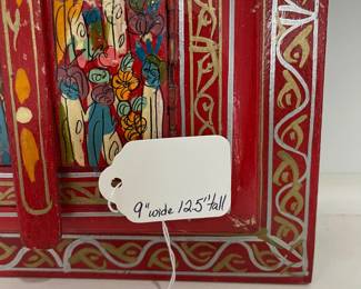 K9 - $30. Moroccan Wall Mirror with Doors. Measures 9" wide x 12.5" tall. 