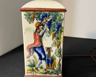 M127 - $25. Table Lamp - Heavily Crazed. Measures 4.25" x 23" tall. No shade. 