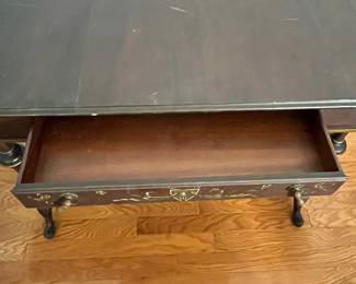 M107 - $195. Antique Drop Leaf Writing Desk. 