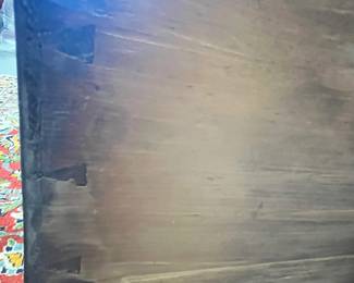 M1 - $175. 3 Drawer Antique Chest. Measures 37" wide x 20.5" deep x 37" tall. Drawers are a little "sticky" and there are some imperfections with the veneer. Custom cut glass has protected the top! Hand cut dovetails drawers. 