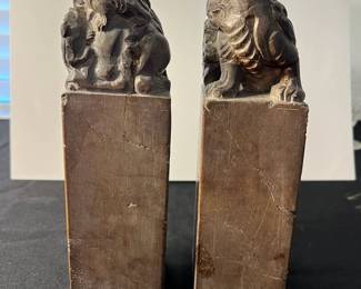 M79 - $100 PAIR. One has repair around dog. 