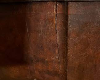 M108 - $145. Antique 2 Drawer side table. Measures 26.25" wide x 16" deep x 28.5" tall. 