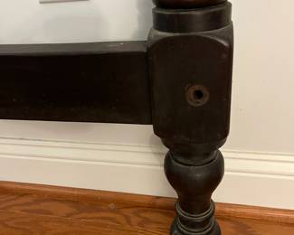 M106 - $175 PAIR of Twin Size Antique Barley Twist Bed Frames. Headboards measures 43.75" wide x 45" tall. Space between posts is 36". I only have 1 set of side rails - so you will have to replace one set. This is for 2 BEDS!