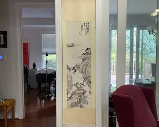 K16 - $50. Vintage Wall Scroll. Measures 18" wide x 82" tall. 