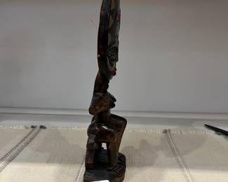 K47 - $50. Vintage African Ashanti Sculpture. Measures 5" wide x 15" tall. 