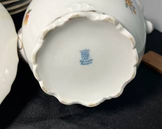 M60 - $150. Schumann Bavaria Empress Dresden Flowers Hand Painted. 1 coffee pot. 1 tea pot. 1 cream & sugar. 6 Tea cups. 6 saucers. 15 pieces. All appear to be in very good vintage/ antique condition!