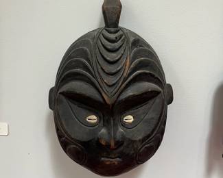 K37 - $50. Hand Carved MaskMeasures 11" x 15" tall. 