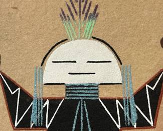 K25 - $20. Vintage Shawnee Sand Art. Measures 12" x 11.5". 