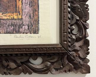 K21 - $75. Pauline Tickner "Awakening". Measures 17.5" wide x 14" tall. 