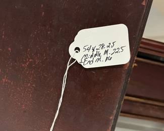 M110 - $125. Hand Painted Antique Tri-Fold Mirror. Center Mirror moves. Measures 54" x 28.5". Middle is 22.5" Each End is 16". 