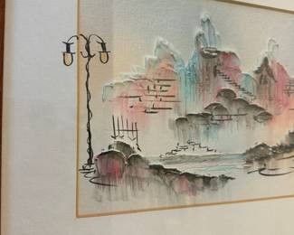 K76 - $40. Original Wall Art. Measures 15.25" x 12.25". 