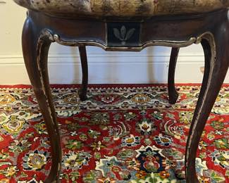 M15 - $75. Italian Florentine Gilded Table. Measures 28" x 21" x 21" tall. 