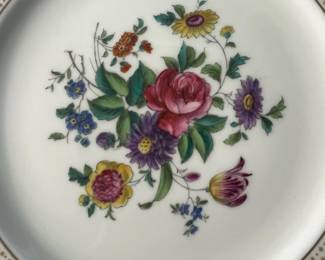 M95 - $120. Cauldon England circa 1915. 9 - 10.5" dinner plates. 12 - 6.25" saucers. 