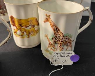 M84 - $50. 7 Pc Set Royal Windsor Fine Bone China Mugs. 