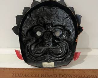 K33 - $55. Set of 3 Cambodian Paper Mache Handcrafted Masks. 