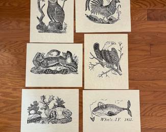 M125 - $100. Set of 6 First Edition *1967 reproductions* from Jonathan Fisher. Never framed - stored in the original shipping envelope. Each is 11" x 13.75"