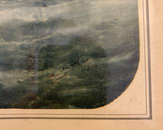 M35 - $30. "The William Lawrence" framed print. Measures 29" wide x 21" tall. 