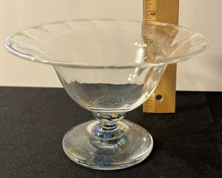 M68 - $30. Signed Art Glass Bowl. 
