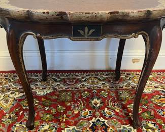 M15 - $75. Italian Florentine Gilded Table. Measures 28" x 21" x 21" tall. 