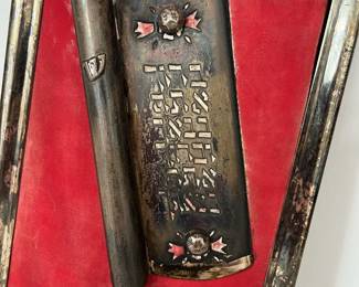 K36 - $15. Mezuzah Case with Scroll. Measures 5.5" x 7.5". 