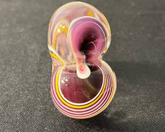 M70 - $30. Steven Maslach Twisted Purple Rainbow Heart. 