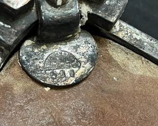 M58 - $25. Art Deco Silver Plated Mirrored Vanity Tray. Measures 17" x 11". 