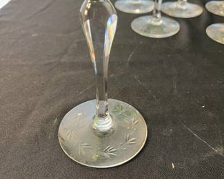 M89 - $100. Set of 9 glasses. 7.25" tall. 