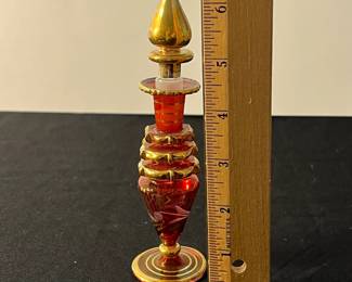 M74 - $15. Egyptian Glass Pefume Bottle. 