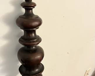 M106 - $175 PAIR of Twin Size Antique Barley Twist Bed Frames. Headboards measures 43.75" wide x 45" tall. Space between posts is 36". I only have 1 set of side rails - so you will have to replace one set. This is for 2 BEDS!