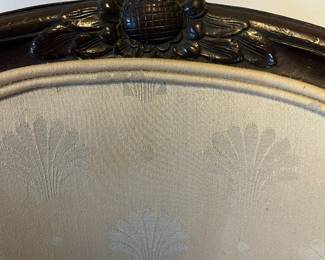 M11 - $100. PAIR of Carved Antique Chairs. Measures 25.5" wide x 17" deep x 36" tall. 