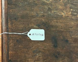 M105 - $650. Antique Renaissance Style Carved Walnut (?) 2 piece cabinet. Top & Base Move separately. Measures 38.5" x 15" deep x 46" tall. Hardware is all handmade - primitive. 