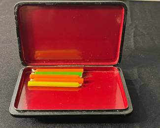 M72 - $85. Hand Painted Russian Lacquer Box. Measures 4.5" x 3.25". 