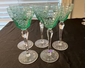 M91 - $50. Set of 5 glasses - 7.25" tall. 