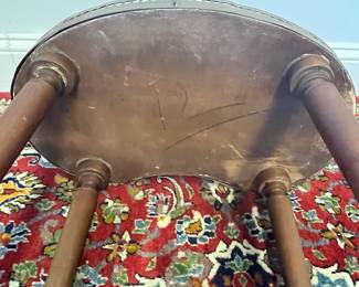 M20 - $50. French Louis XV Style Side Table. Measures 18.5" x 12" x 17" tall. (One leg has been reglued.) Sturdy. 