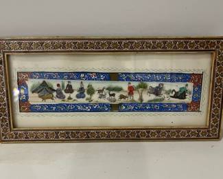 K45 - $50. Persian Painting on Bone. Measures 11" x 5". 