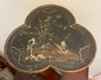 M42 - $200 Antique Chinoiserie Table. 10x10x18 Small