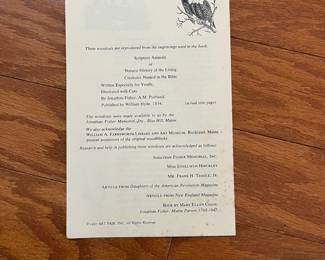 M125 - $100. Set of 6 First Edition *1967 reproductions* from Jonathan Fisher. Never framed - stored in the original shipping envelope. Each is 11" x 13.75"