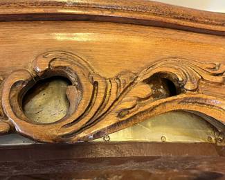 M8 - $200. Carved Wood Display Table with Removable glass Top. Measures 32" x 22" x 21" tall. (We believe this 1930s table was recreated into a display table.)