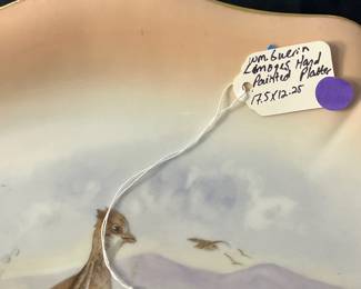M88 - $40. Wm. Guerin Limoges Hand Painted Platter. Measures 17.5" x 12.25". 
